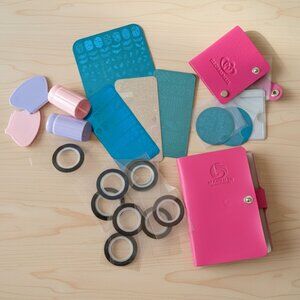 Deluxe Nail Art Stamping Plates Set, Stamper/Scraper, Cases & Striping Tape